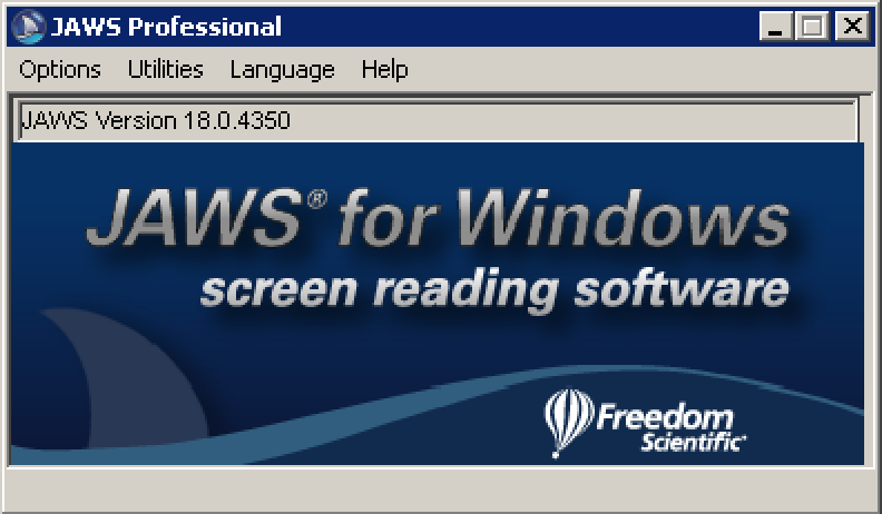 JAWS application window